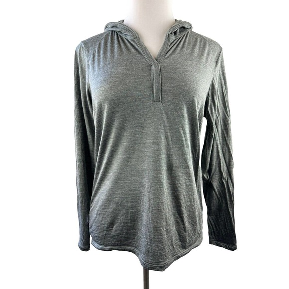 *Flaw Icebreaker Cool Lite Merino Wool Sphere Long Sleeve Hoodie Women's Large - Picture 2 of 13